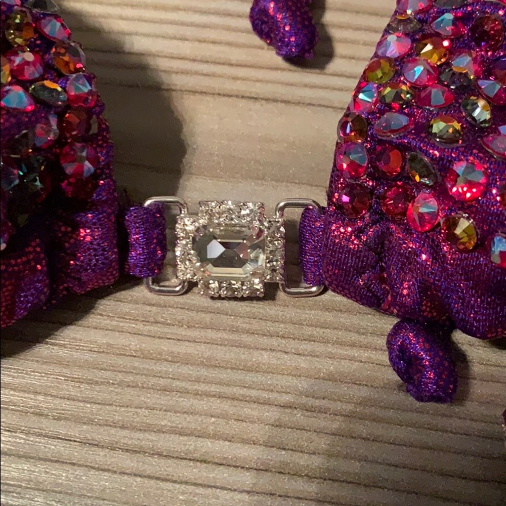 Purple Rhinestone Bikini Set - Picture 9 of 13